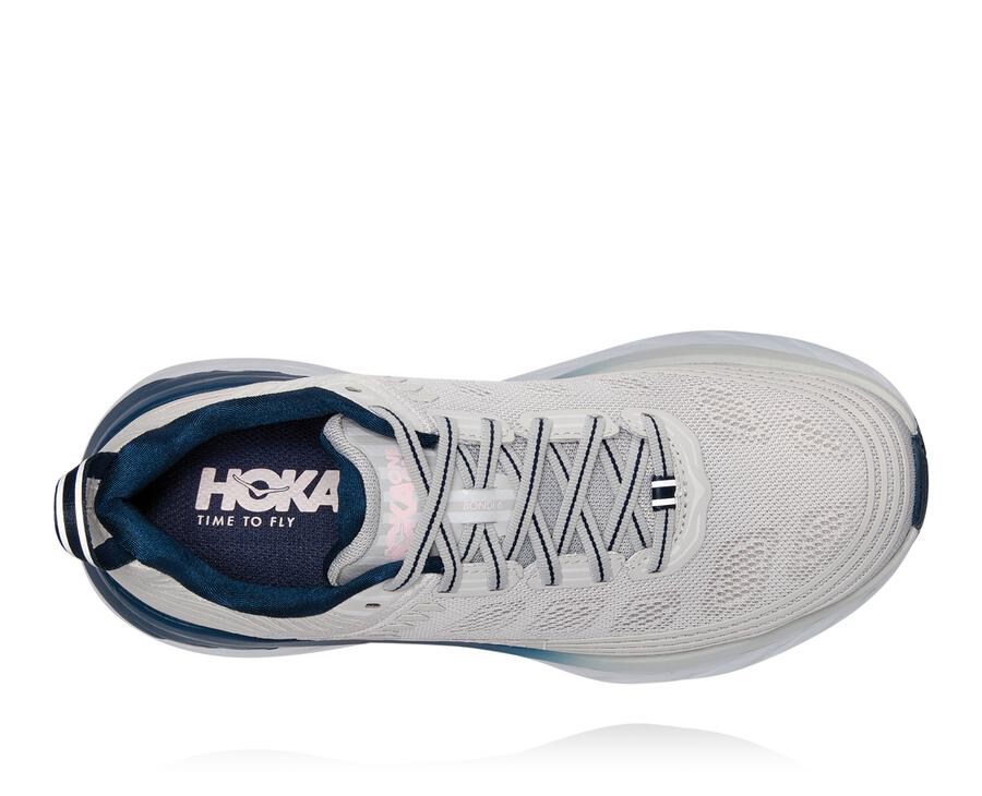 Hoka One One Yürüyüş Ayakkabısı Kadın Gri - Bondi 6 - GP1703428